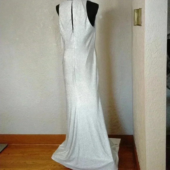 Dessy collection Soho Metallic Column Gown nwot size 12 Regular - Picture 12 of 17